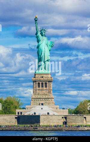 Statua della Libertà di New York la Statua della Libertà New York City Statua di Liberty Island nello stato di New York Stati Uniti d'America us stati uniti d'America Foto Stock