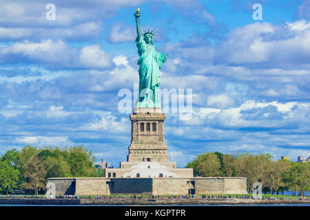 Statua della Libertà di New York la Statua della Libertà New York City Statua di Liberty Island nello stato di New York Stati Uniti d'America us stati uniti d'America Foto Stock