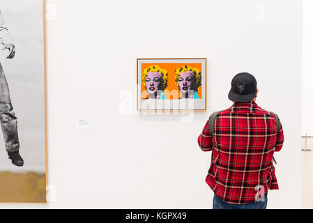 LOS ANGELES, California - 5 febbraio 2017: Andy Warhol nel Broad Museum, un museo d'arte contemporanea nel centro di Los Angeles il 5 febbraio 2017. Foto Stock