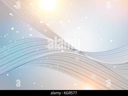 Astrazione elemento di curva su uno sfondo color argento con una tinta Illustrazione Vettoriale