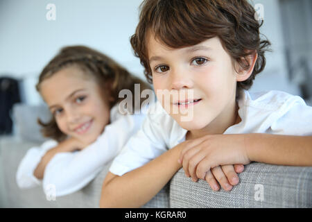 Ritratto di fratello e sorella Foto Stock