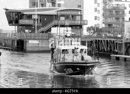 Novembre 2017 - la nave della Skegness Vieni in una visita a Portishead vicino a Bristol, Foto Stock