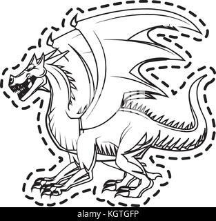 Drago disegno vettoriale Illustrazione Vettoriale