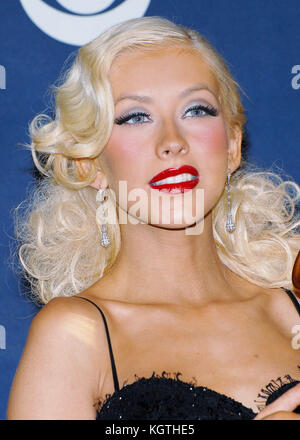 Christina Aguilera dietro le quinte 49th Annual Grammy alla Staples Center di Los Angeles. 11 febbraio 2007. headshot Christina Aguilera - = persone, , headshot, , premiere, premi mostra, arrivo, tappeto rosso evento, verticale, sorridente, industria cinematografica, Stati Uniti d'America, attrice cinematografica, movie celebrity, artista, celebrità, guardando la telecamera, fotografia, arte cultura e intrattenimento, partecipare ad un evento, bestof, una persona, cantante, musicista, artista musicale Christina Aguilera - = persone, , headshot, , premiere, premi mostra, arrivo, tappeto rosso evento, verticale, sorridente, industria cinematografica, Stati Uniti d'America, movie ac Foto Stock