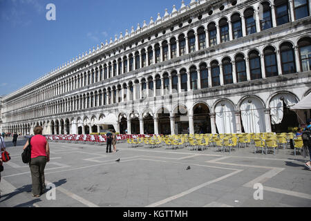 Vista di piazza san marco a venezia, Italia Foto Stock