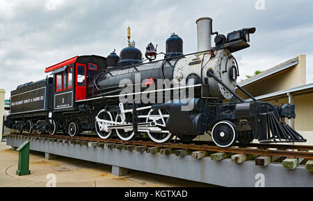 Texas, galveston Railroad Museum, waco, beaumont Trinità e sabine #1 motore, olio-burning locomotore costruito 1920 Foto Stock