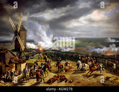 La battaglia di Valmy 1826 Emile-Jean-Horace Vernet 1789 - 1863 il pittore francese in francia ( il generale francese Kellerman (Duc de Valmy) resistette l'invasore eserciti sotto il duca di Brunswick a Valmy (tra Reims e Verdun) il 20 settembre 1792. ) Foto Stock