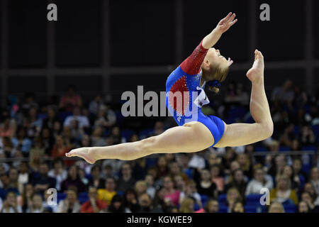 2017 Coppa del Mondo di ginnastica. L'Arena O2.Sabato, 8 aprile 2017. Donna della concorrenza .Angelina MELNIKOVA Foto Stock