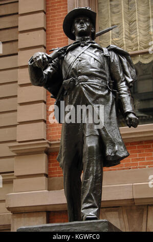 1° reggimento fanteria guardia nazionale di Philadelphia o spirito di '61. statua in bronzo del scultore americano Henry kirke bush-marrone (1857-1935).. di Filadelfia in Pennsylvania, Stati Uniti d'America. Foto Stock