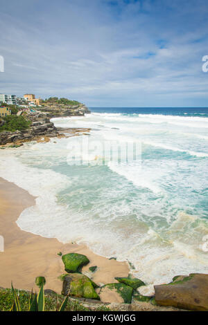 Pericolose condizioni di surf a Tamarama Beach a Sydney, NSW, Australia Foto Stock