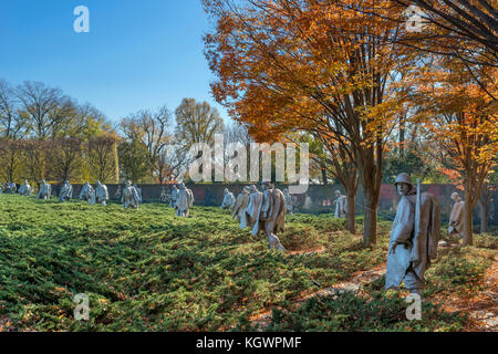 Il memoriale dei veterani di guerra coreana, Washington DC, Stati Uniti d'America Foto Stock