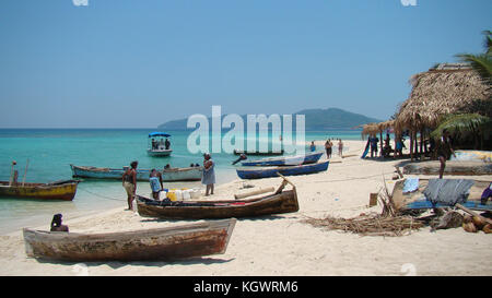 Fine della giornata di pesca Foto Stock