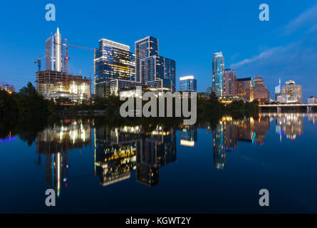 Austin cityscape/ Austin, Texas skyline Foto Stock