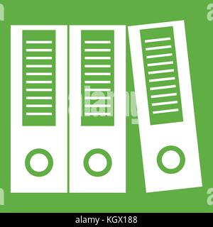 Le cartelle di office Icon green Illustrazione Vettoriale
