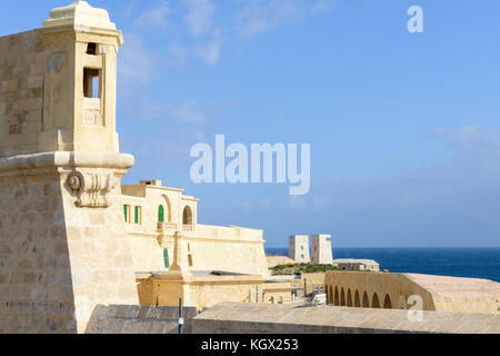 Il Forte Sant'Elmo a La Valletta su Malta Foto Stock