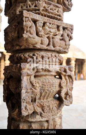 Dettagli architettonici a Qutb Minar complesso, Nuova Delhi - India Foto Stock