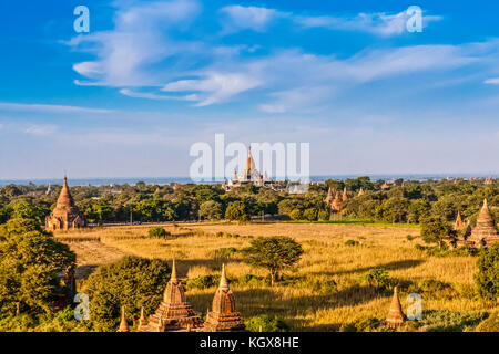 Pagode di Old Bagan, Myanmar Foto Stock