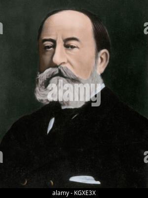 Camille Saint-saens (1835-1921). Il compositore francese, organista, direttore e pianista. età romantica. ritratto. fotografia. colorato. Foto Stock