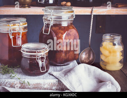 Marmellate fatte in casa closeup Foto Stock