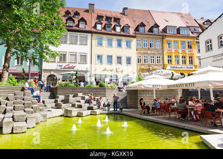 Obstmarkt square a Bamberg Foto Stock