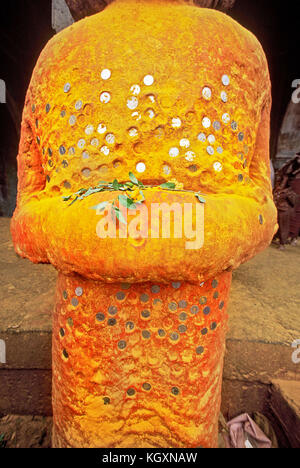 Statua khandoba tempio, jejuri di Pune, Maharashtra, India, Asia Foto Stock