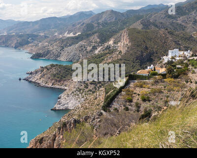 Andalusia in Spagna: Costa Tropica costa a Cerro Gordo vicino a la Herradura Foto Stock