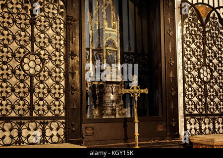 Reliquia di San Giovanni - testa di San Silvestro in Capite - Roma Foto Stock