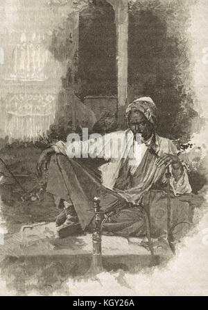 Un negoziante del Cairo nel XIX secolo Foto Stock