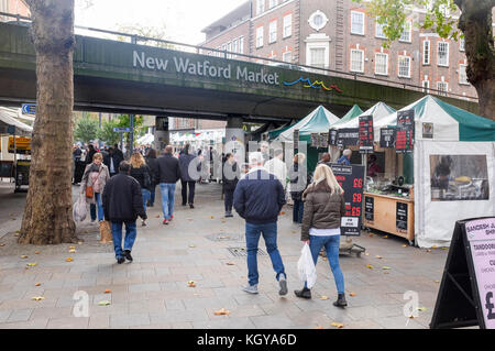 Watford Hertfordshire UK Ottobre 2017 - Il nuovo mercato di Watford Foto Stock