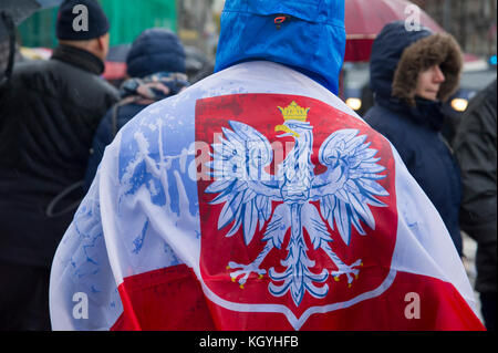 Gdansk, Polonia. Xi Nov, 2017. L indipendenza nazionale Parade durante il polacco giorno dell indipendenza nazionale a Danzica, Polonia. Xi Nov, 2017.. Credito: Wojciech Stróżyk/Alamy Live News Foto Stock