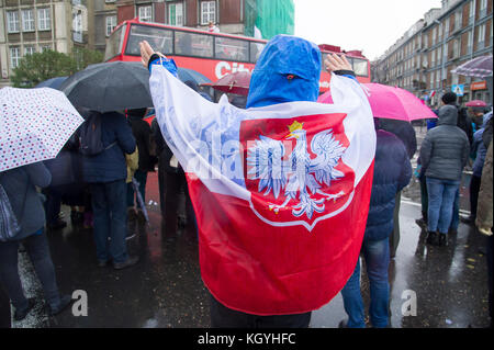 Gdansk, Polonia. Xi Nov, 2017. L indipendenza nazionale Parade durante il polacco giorno dell indipendenza nazionale a Danzica, Polonia. Xi Nov, 2017.. Credito: Wojciech Stróżyk/Alamy Live News Foto Stock