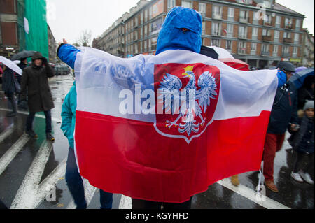 Gdansk, Polonia. Xi Nov, 2017. L indipendenza nazionale Parade durante il polacco giorno dell indipendenza nazionale a Danzica, Polonia. Xi Nov, 2017.. Credito: Wojciech Stróżyk/Alamy Live News Foto Stock