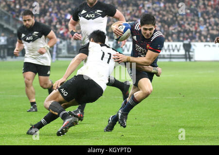Parigi, Francia. Xi Nov, 2017. Anthony Belleau in azione durante la International test match tra Francia e Nuova Zelanda a Stade de France. Credito: SOPA/ZUMA filo/Alamy Live News Foto Stock