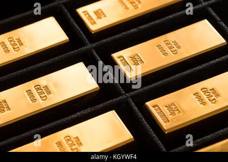 Gold bullions storage Foto Stock