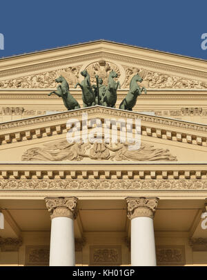 Quadriga di Apollo di teatro Bolshoi. MOSCA, RUSSIA Foto Stock