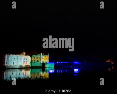 Castello di Leeds Fireworks Spectacular, Maidstone, Kent, regno unito 05 novembre 2017 Foto Stock