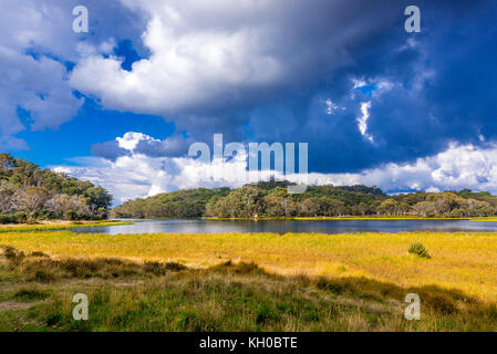 Il lago di Catania in Mount Buffalo, Victoria, Australia Foto Stock