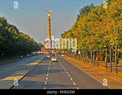 Siegessäule, la Colonna della Vittoria, Großer Tiergarten di Berlino, Germania Foto Stock