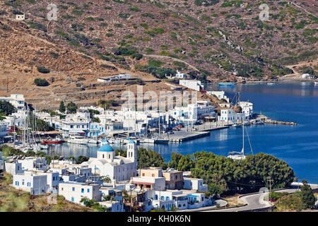 Porto di katapola di Amorgos island in cicladi grecia Foto Stock