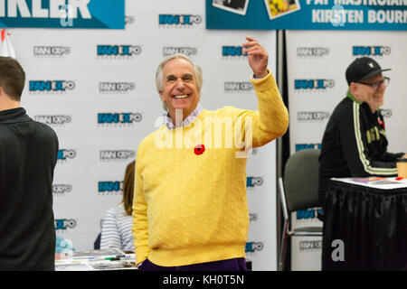 Vancouver, Canada. Xi nov, 2017. attore americano Henry Winkler che appare in corrispondenza di fan expo Vancouver 2017 in Vancouver, BC, Canada Foto Stock