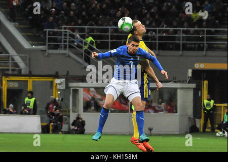 Jorginho (Italia) durante la Coppa del mondo fifa qualificazioni russia 2018 partita di calcio tra Italia e Svezia a stadio Giuseppe Meazza il 13 novembre 2017 a Milano, Italia. Credito: Fabio petrosino/alamy live news Foto Stock