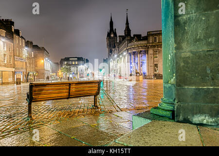 Impressione di Aberdenn in Scozia a notte Foto Stock