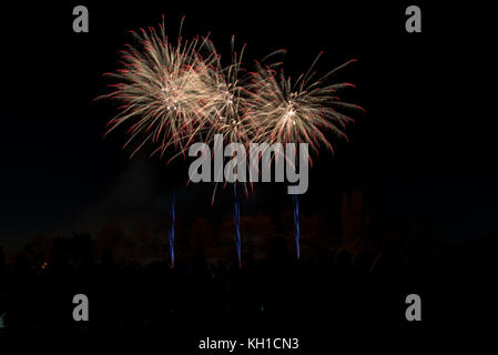 Fuochi d'artificio, Milton Keynes, Regno Unito Foto Stock
