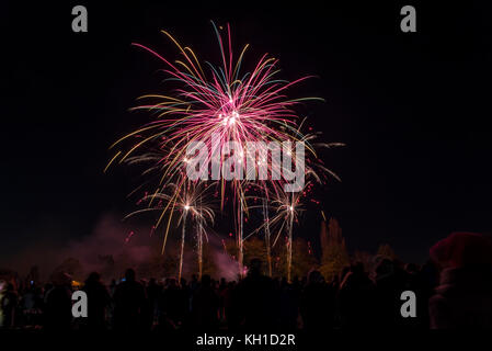 Fuochi d'artificio, Milton Keynes, Regno Unito Foto Stock