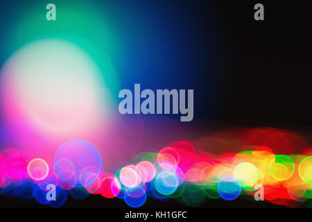 Hi-tech concetto - illuminazione sfocati dalla fibra ottica in vetro Foto Stock