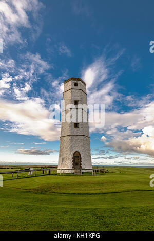 Vecchio faro flamborough head Foto Stock