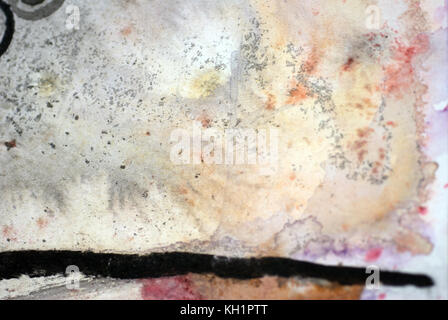 Bagnato su bagnato acquerello abstract Foto Stock