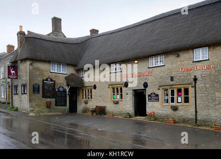 Il White Hart public house in Yetminster, Dorset Foto Stock