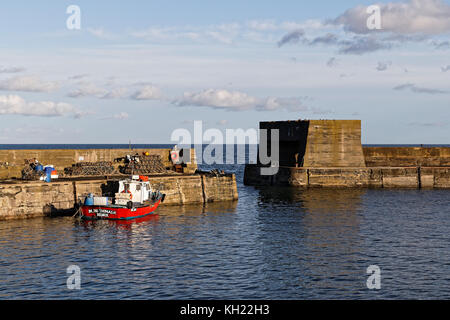 Barca da pesca bk280 thomas h nella sua casa porto a porto craster Foto Stock