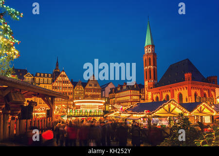 Mercatino di Natale a Francoforte Foto Stock